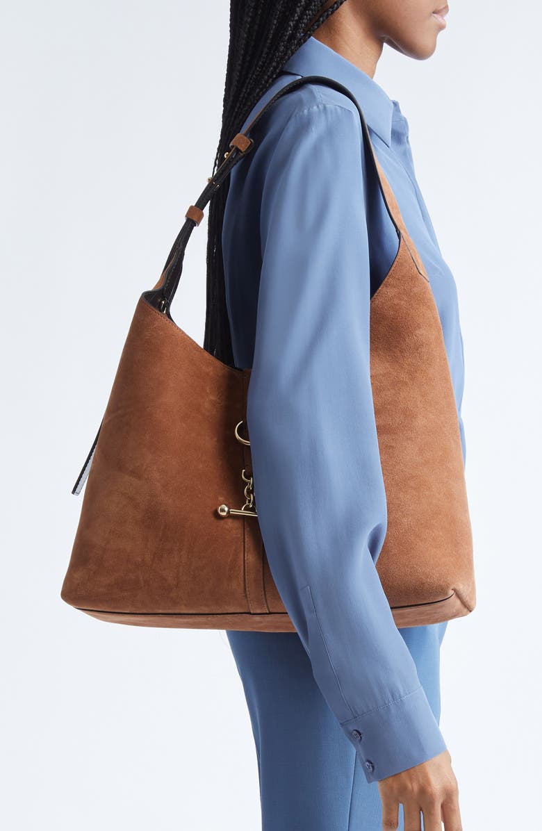 Strathberry Kite Suede Hobo Bag, Alternate, color,