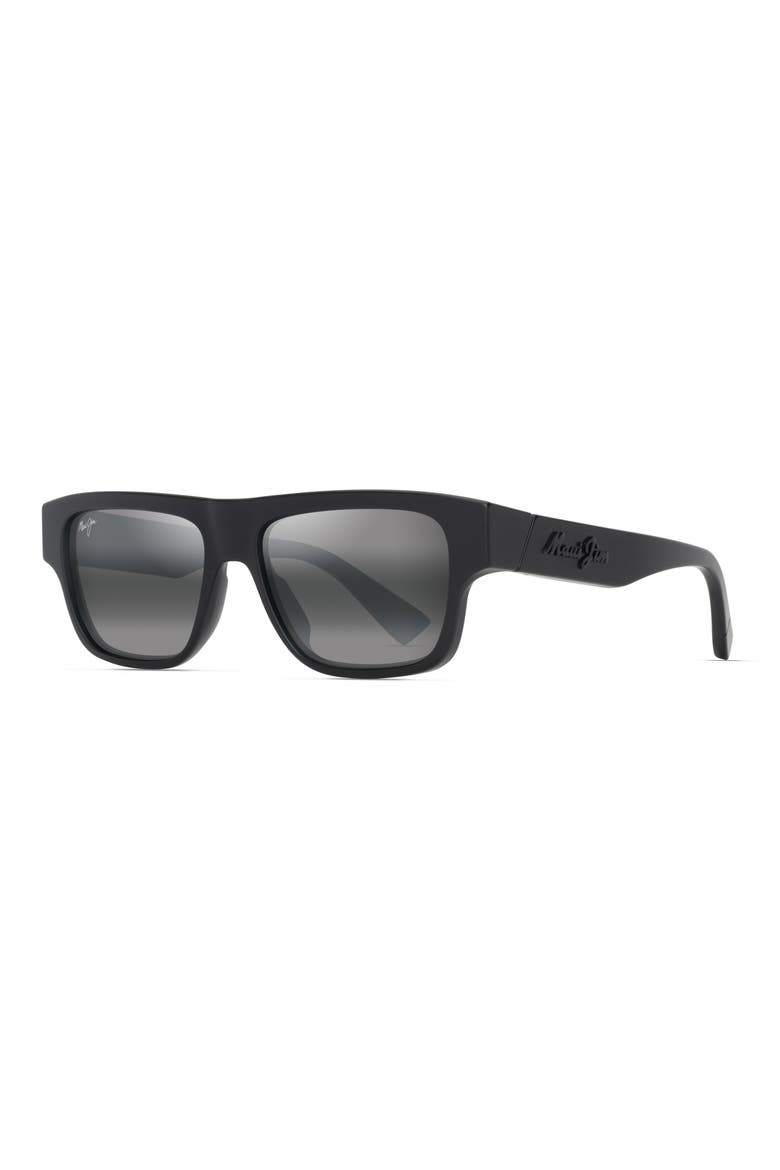 Kokua 54mm Gradient PolarizedPlus2® Square Sunglasses, Alternate, color, MATTE BLACK