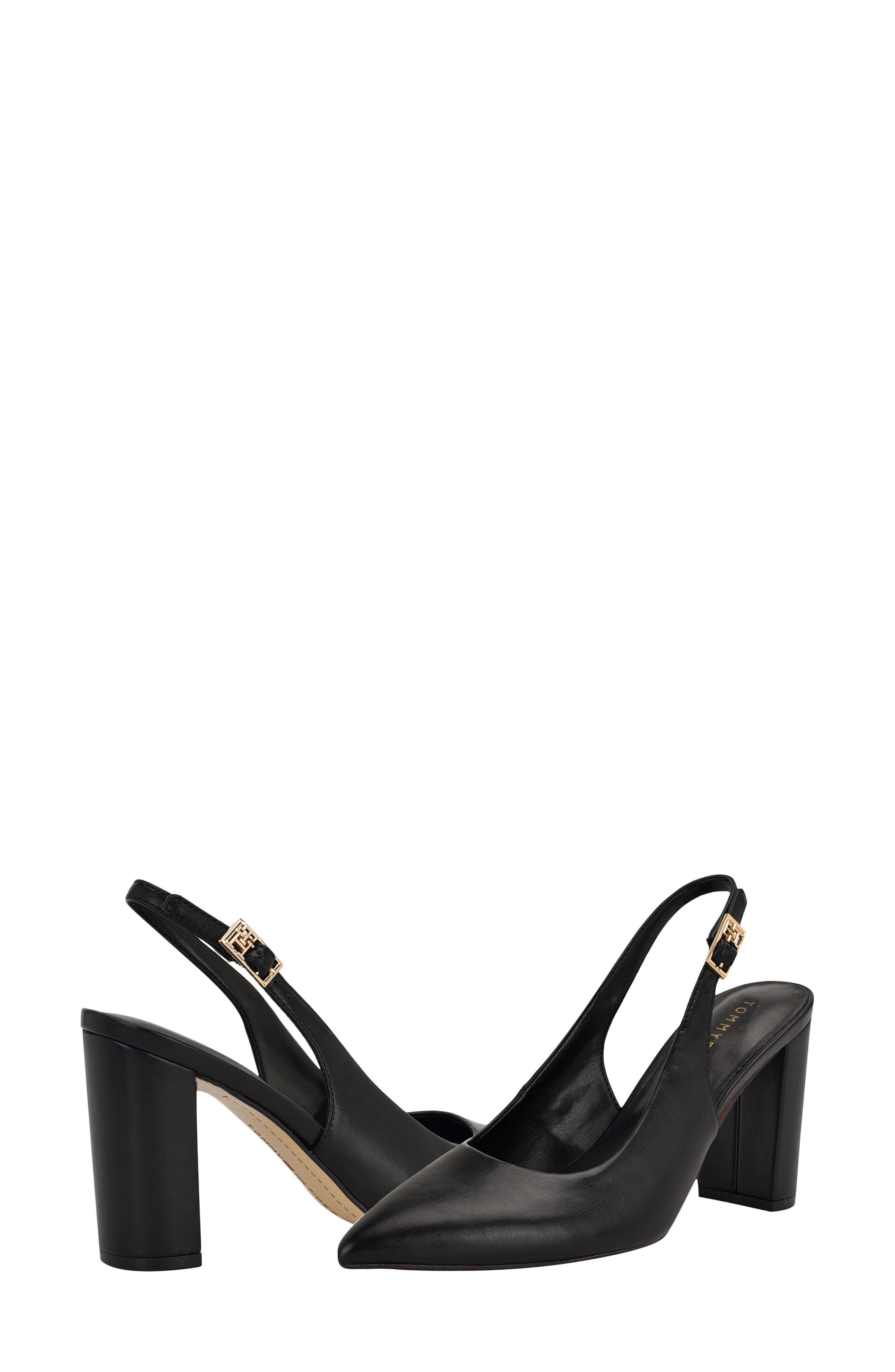 Tommy Hilfiger Azalee Block Heel Slingback Pump, Alternate, color, Black