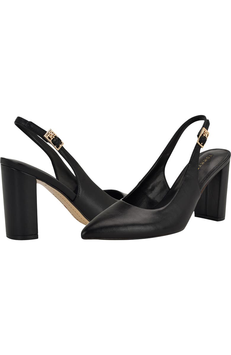 Tommy Hilfiger Azalee Block Heel Slingback Pump, Alternate, color, Black