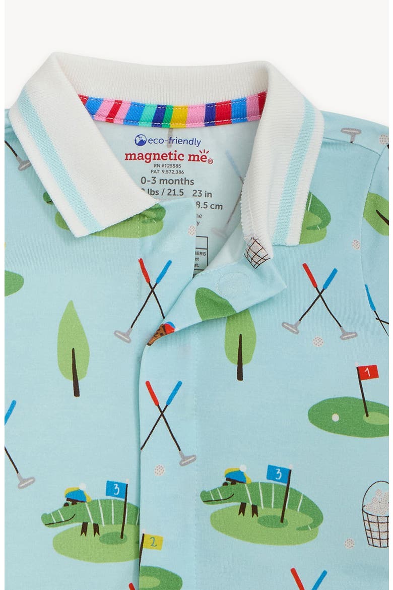 Gopher It Magnetic Polo Romper, Alternate, color, GOPHR