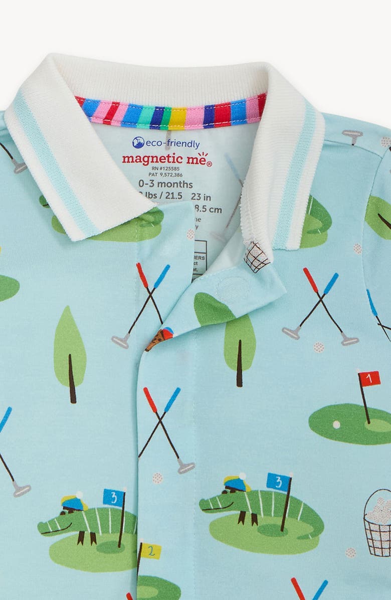 Magnetic Me Gopher It Magnetic Polo Romper, Alternate, color, Gophr