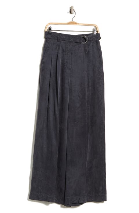 Double Pleated Wide Leg Trousers