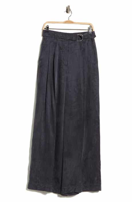 Double Pleated Wide Leg Trousers