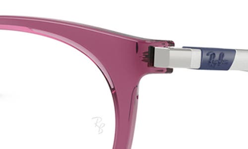 Ray Ban Ray-ban Kids' 45mm Phantos Optical Glasses In Transparent Violet