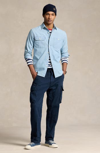 ★★POLO RALPH LAUREN★★ Classic fit chambray work shirt bl Polo Ralph Lauren Classic Fit Chambray Work Shirt | Nordstrom