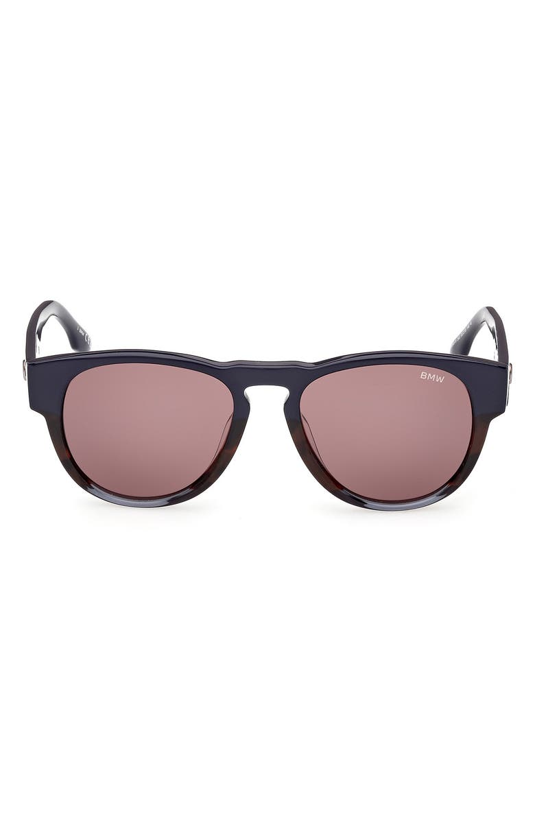 BMW 53mm Round Sunglasses, Main, color, 
