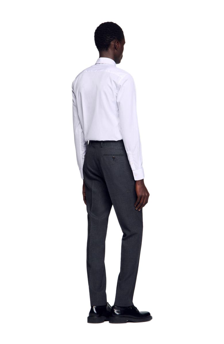 SANDRO Wool suit trousers, Alternate, color, Mocked Grey