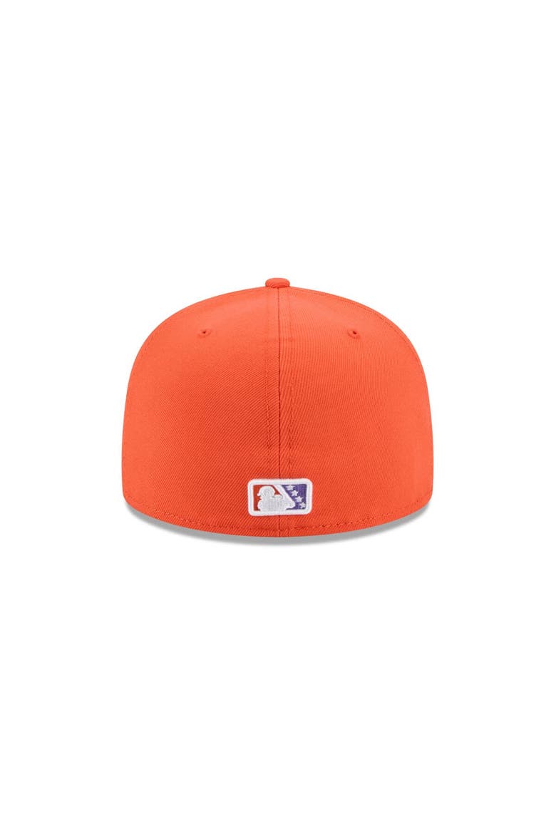 Men's New Era  Orange Wichita Wind Surge Theme Nights 59FIFTY Fitted Hat, Alternate, color, Orange