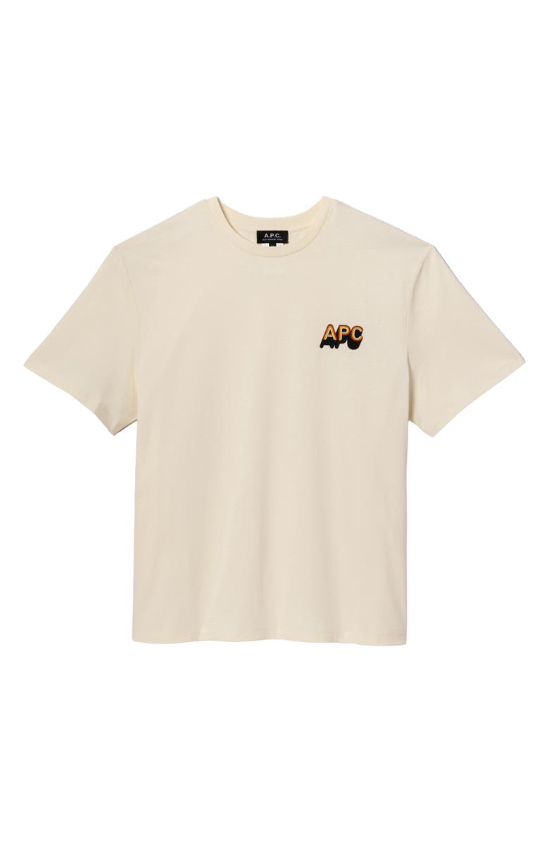 A.P.C. '70s Logo Graphic T-Shirt, Alternate, color, Ecru