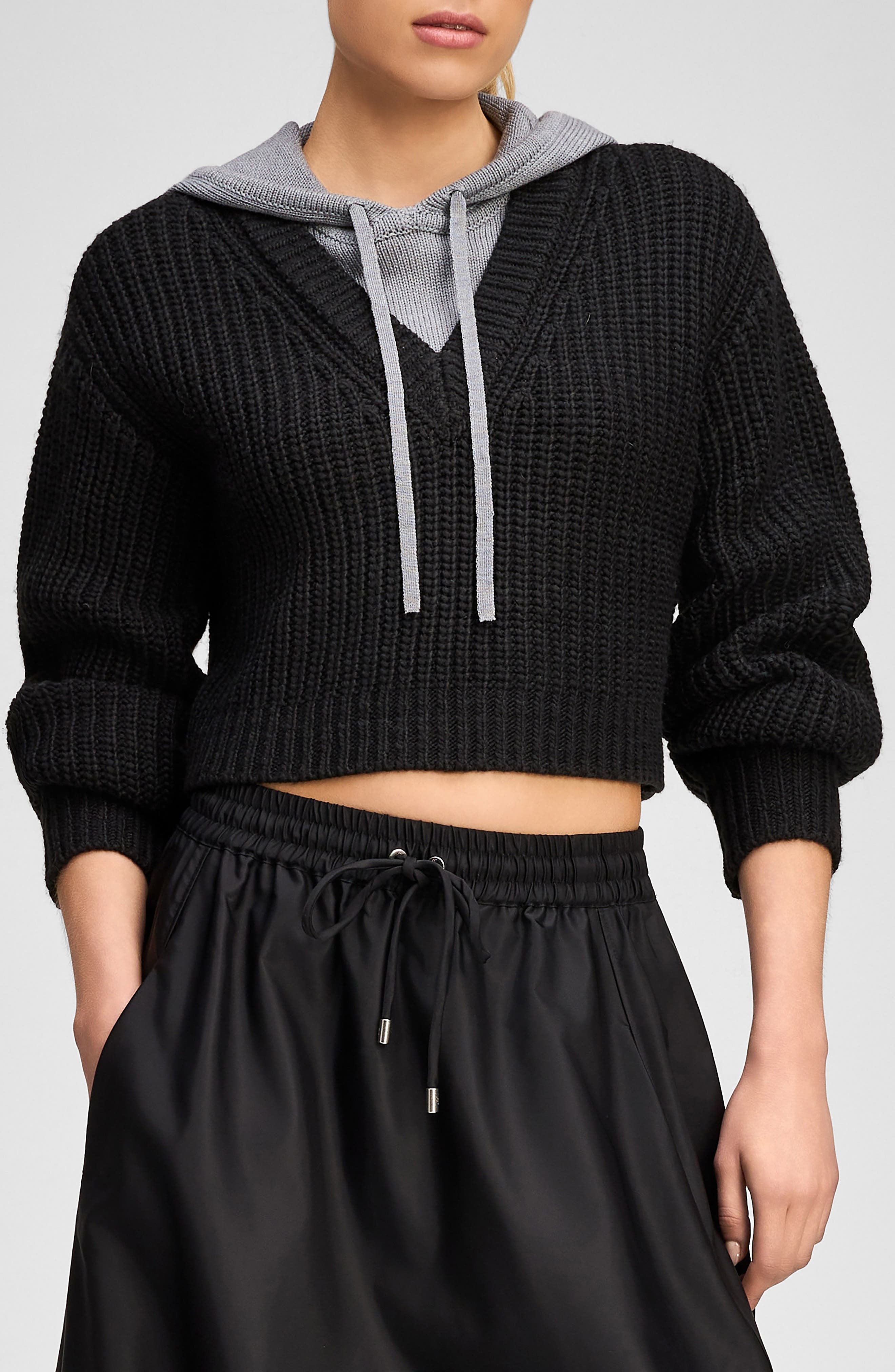 selected BLACK/ HEATHER GREY