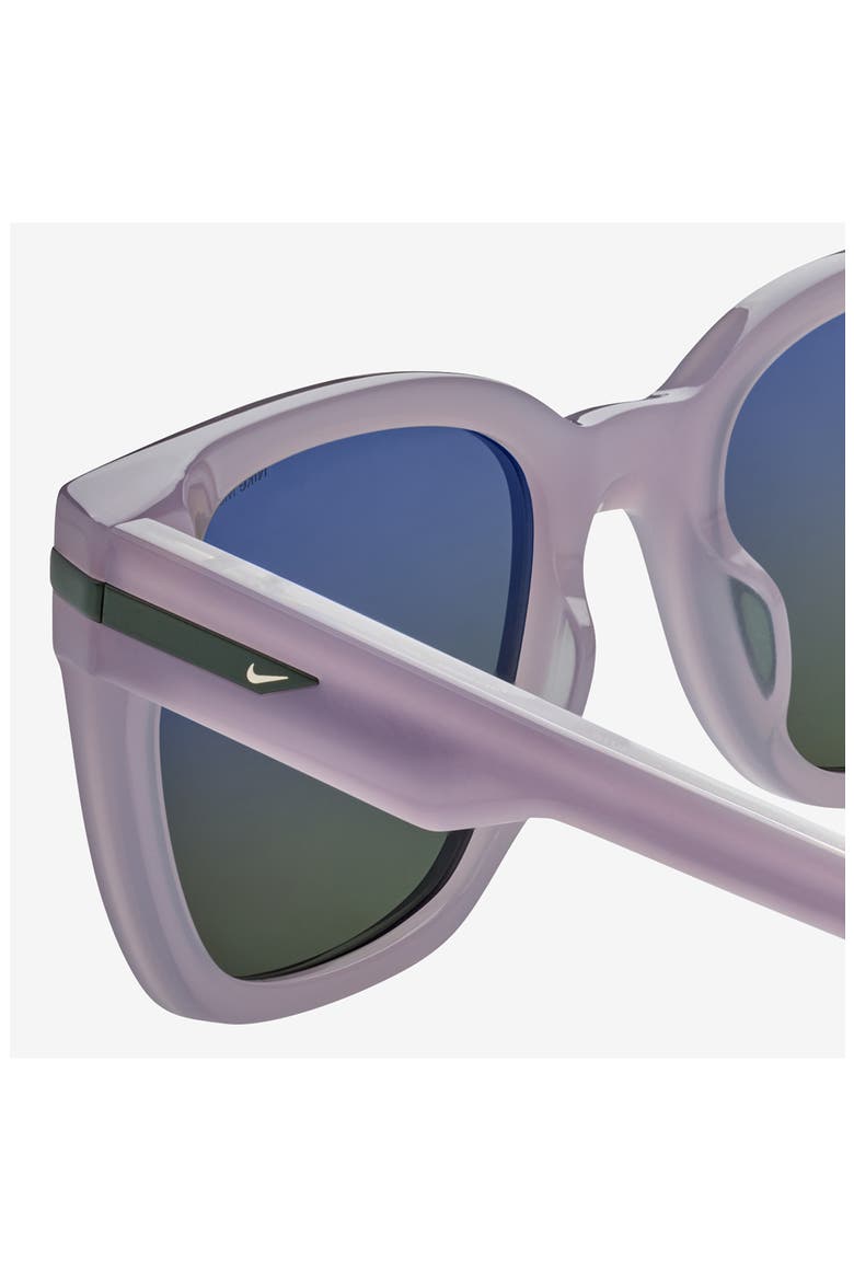 Crescent II 52mm Square Sunglasses, Alternate, color, MILKY LILAC BLOOM / GREEN