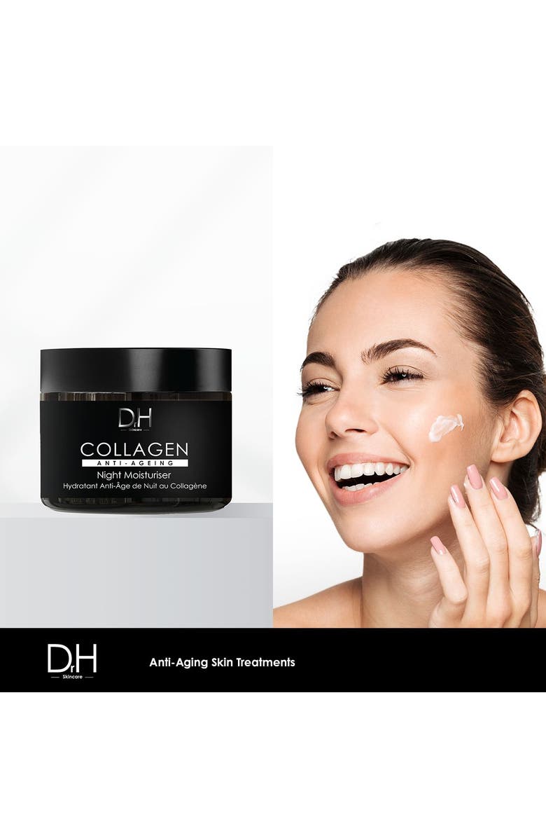 Dr H Collagen Anti-Ageing Night Moisturiser 60ml, Alternate, color, White