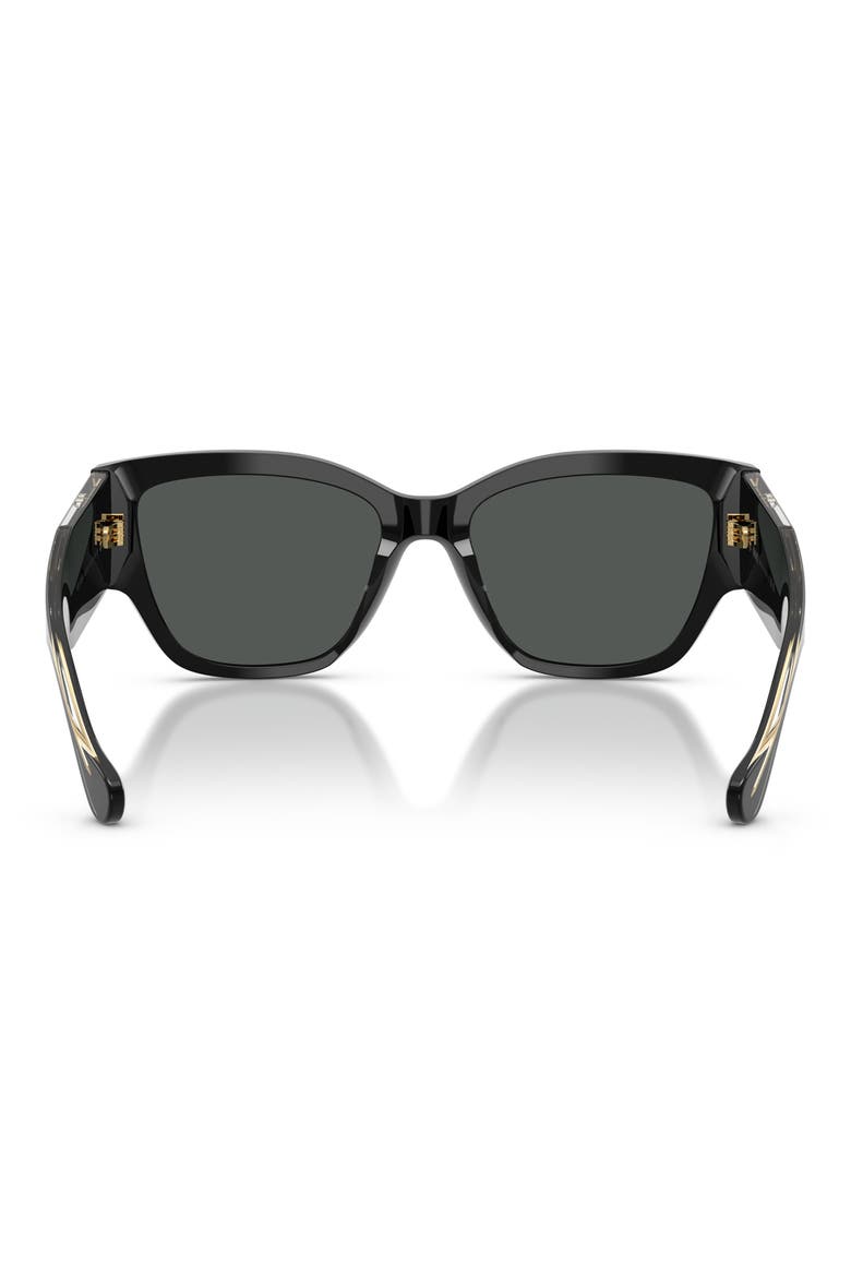 55mm Cat Eye Sunglasses, Alternate, color, BLACK / DARK GREY