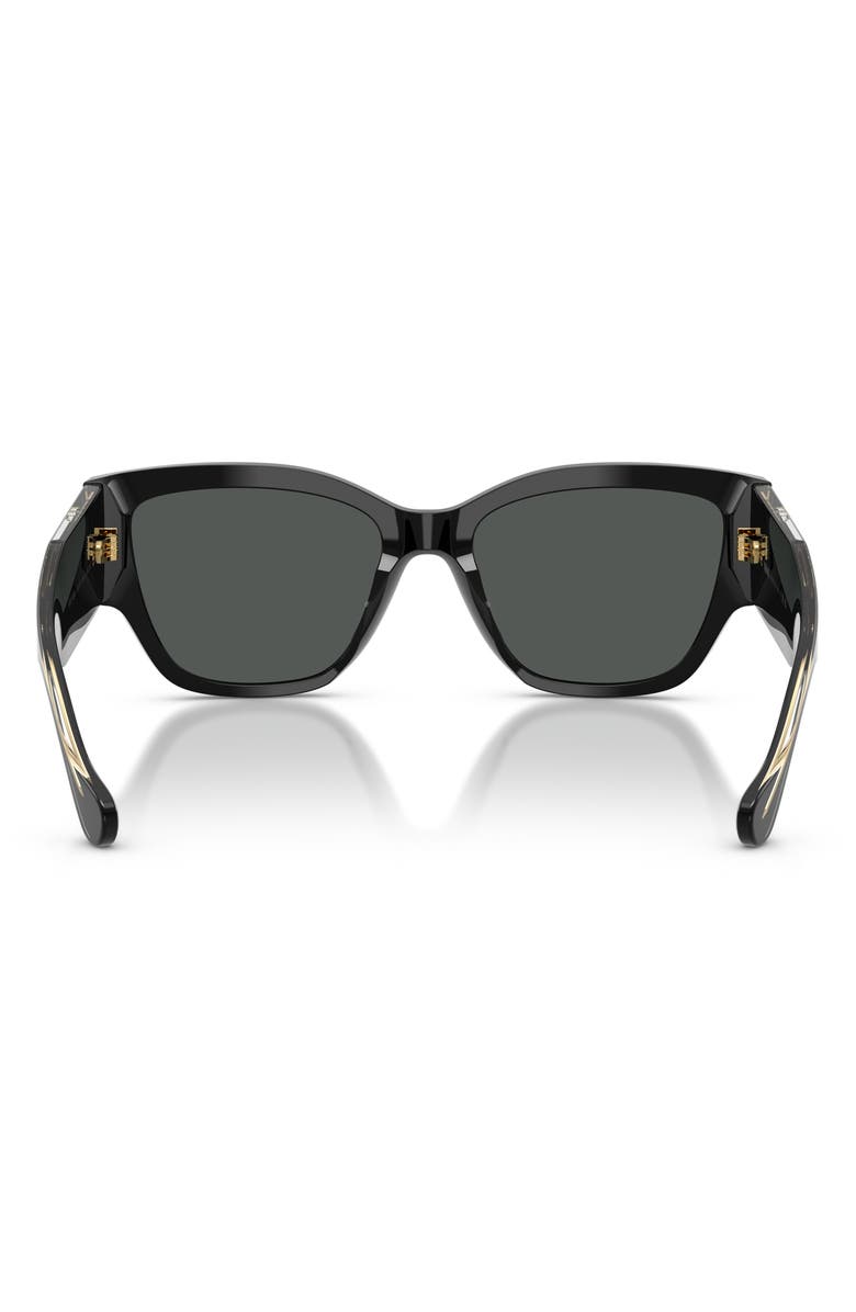 Versace 55mm Cat Eye Sunglasses, Alternate, color, Black / Dark Grey