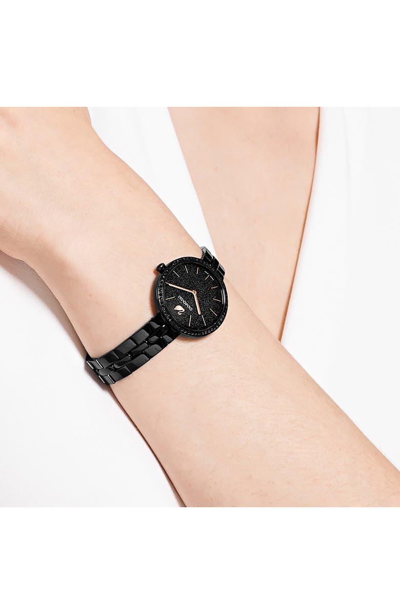 Swarovski Cosmopolitan Bracelet Watch, 40mm, Alternate, color, Black