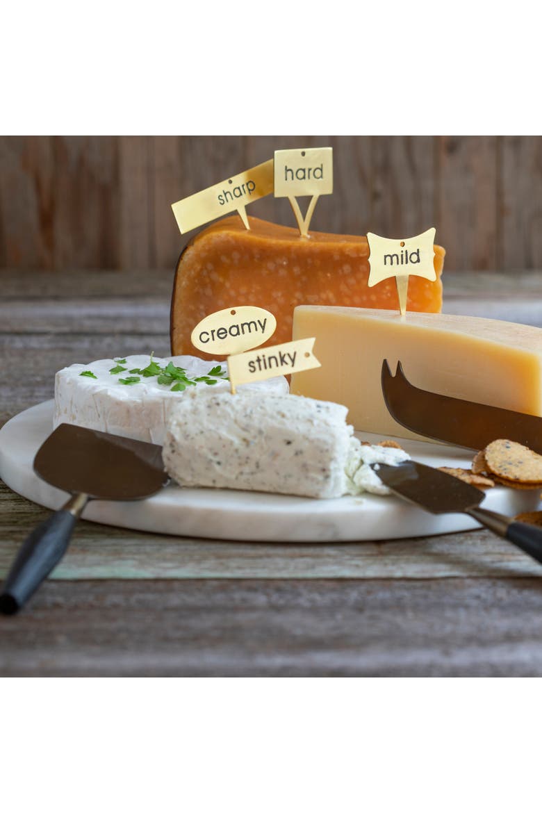 Luxe Cheese Markers - Set of 5, Alternate, color, Gold