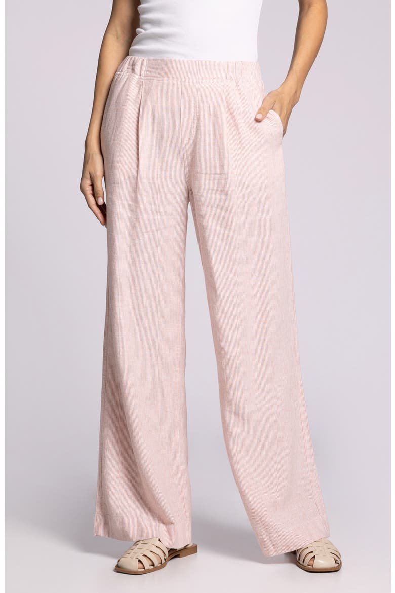 Anastasia Linen Blend Wide Leg Pants, Main, color, WHITE/ CLAY