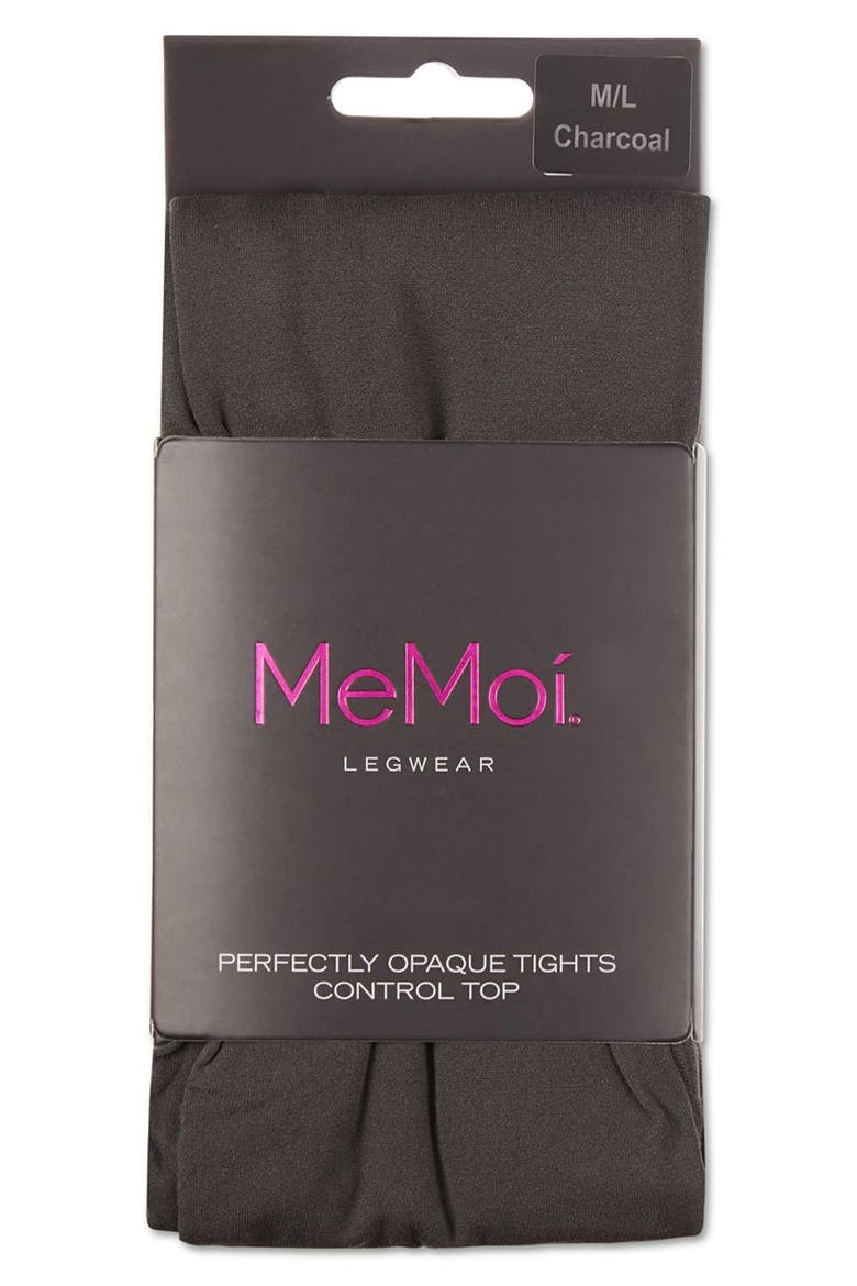 Perfectly Opaque Control Top Tights, Alternate, color, CHARCOAL