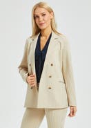 Betabrand Double Breasted Blazer Stretch Ponte