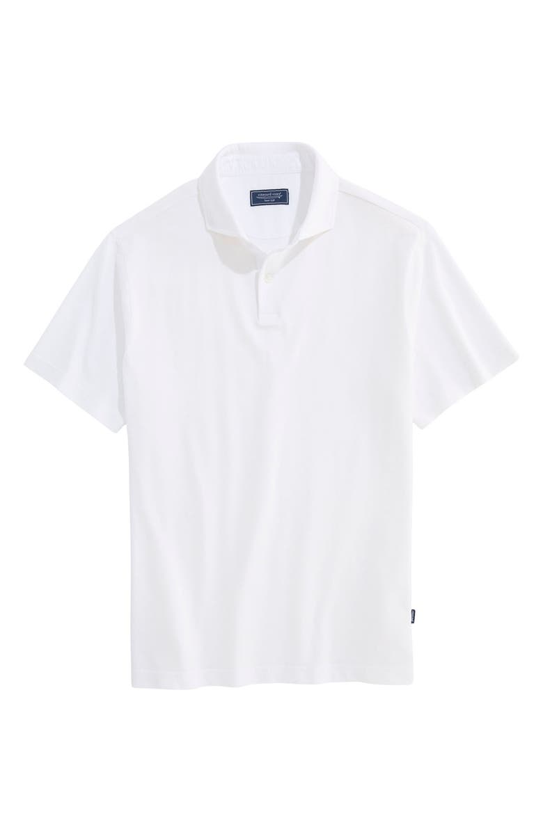 vineyard vines Lived-In Piqué Polo, Main, color, White Cap