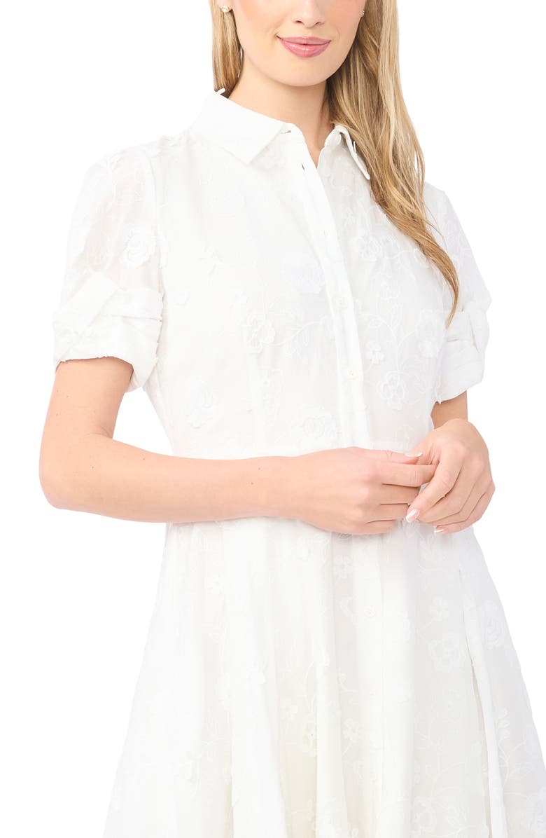 Ted Baker Violet Floral Embroidery Shirtdress, Alternate, color, New Ivory