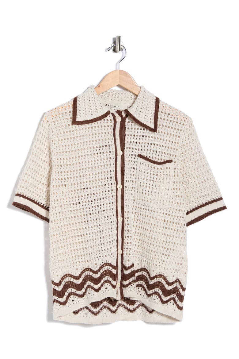 Collared Button Front Shirt, Alternate, color, BEIGE GRAO