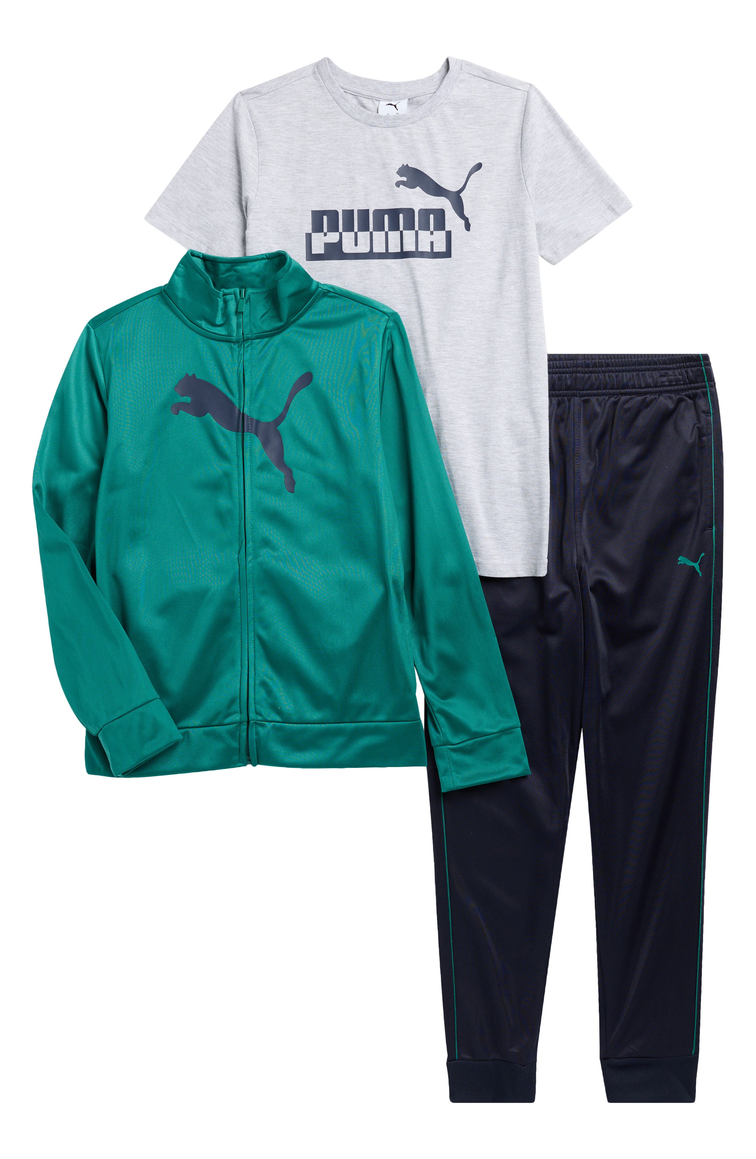 PUMA Kids' Tricot Track Jacket, T-Shirt & Joggers Set