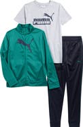 PUMA Kids' Tricot Track Jacket, T-Shirt & Joggers Set