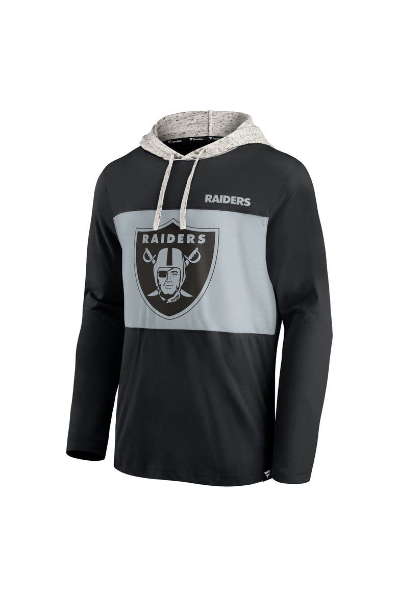 Men's Fanatics Branded Black Las Vegas Raiders Long Sleeve Hoodie T-Shirt, Alternate, color, BLACK