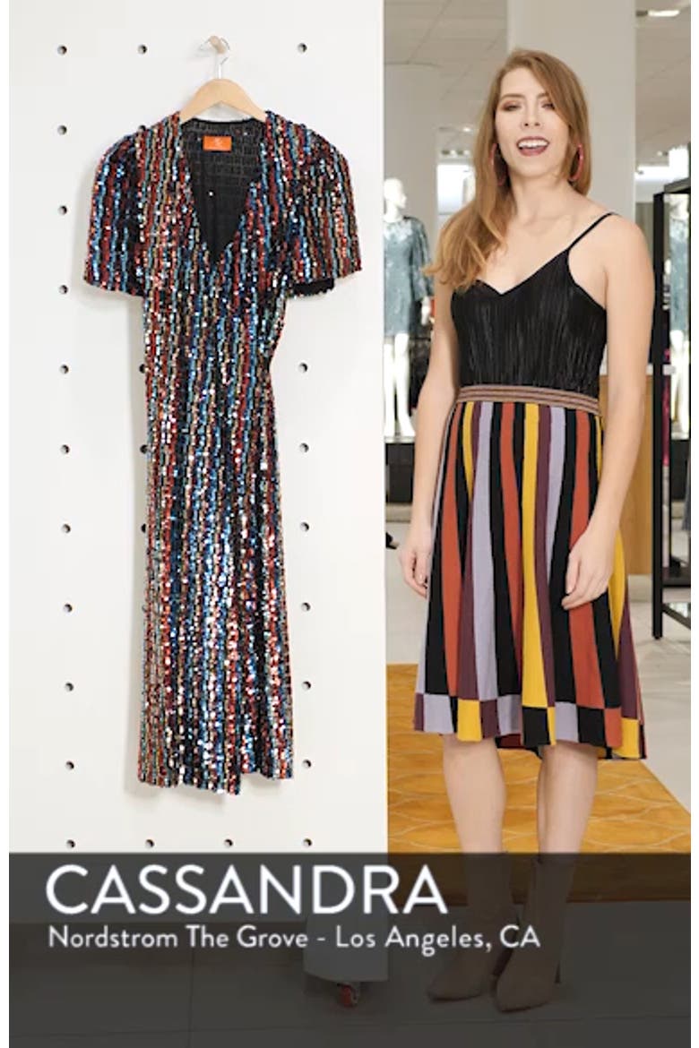 Multicolor Sequin Wrap Dress video