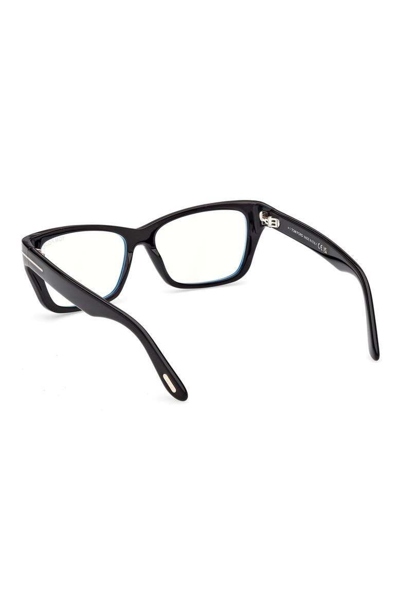54mm Butterfly Optical Glasses, Alternate, color, SHINY BLACK
