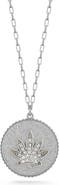 SPHERA MILANO Pave CZ Medallion Pendant Necklace