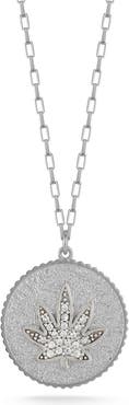 SPHERA MILANO Sphera Milano Pave CZ Medallion Pendant Necklace