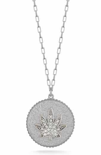 Sphera Milano Pave CZ Medallion Pendant Necklace