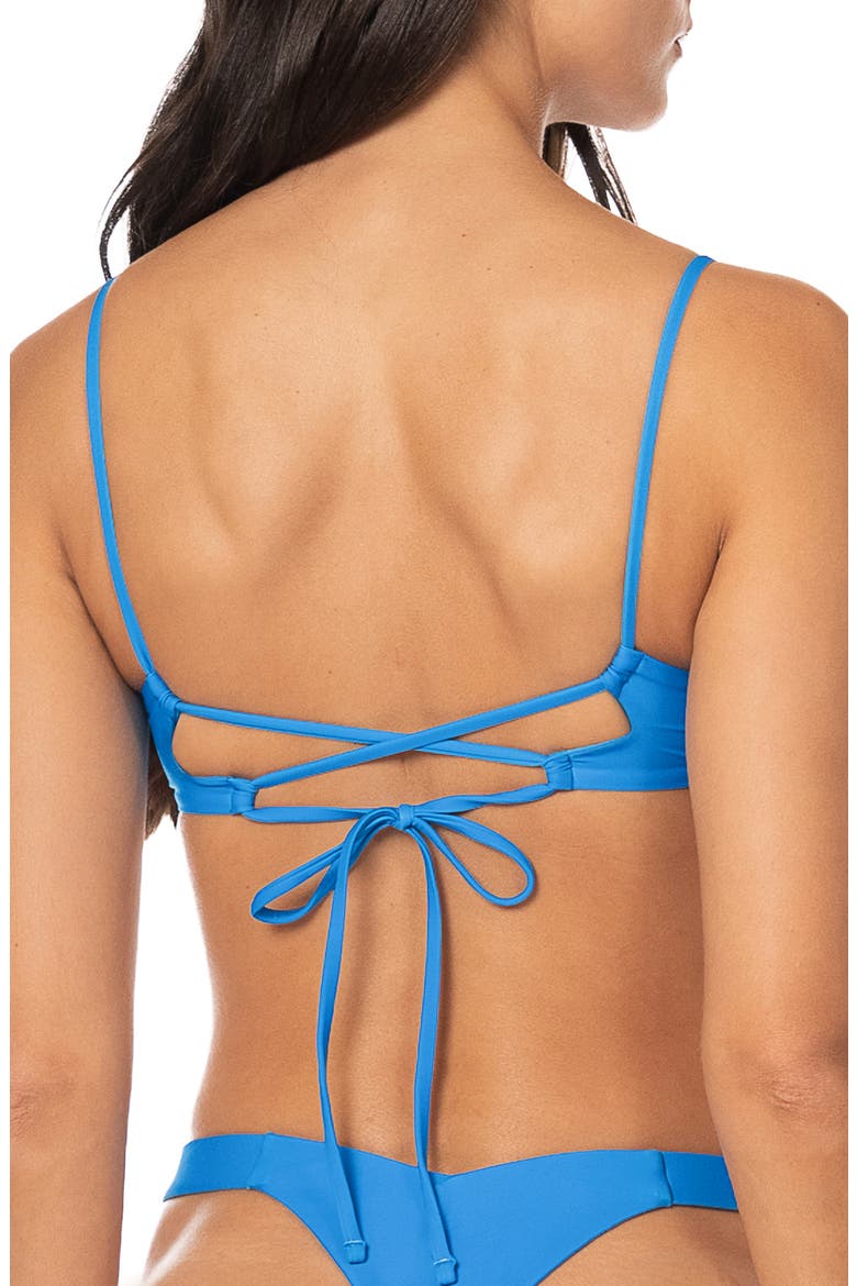 Blue Dainty Reversible Underwire Bikini Top, Alternate, color, BLUE