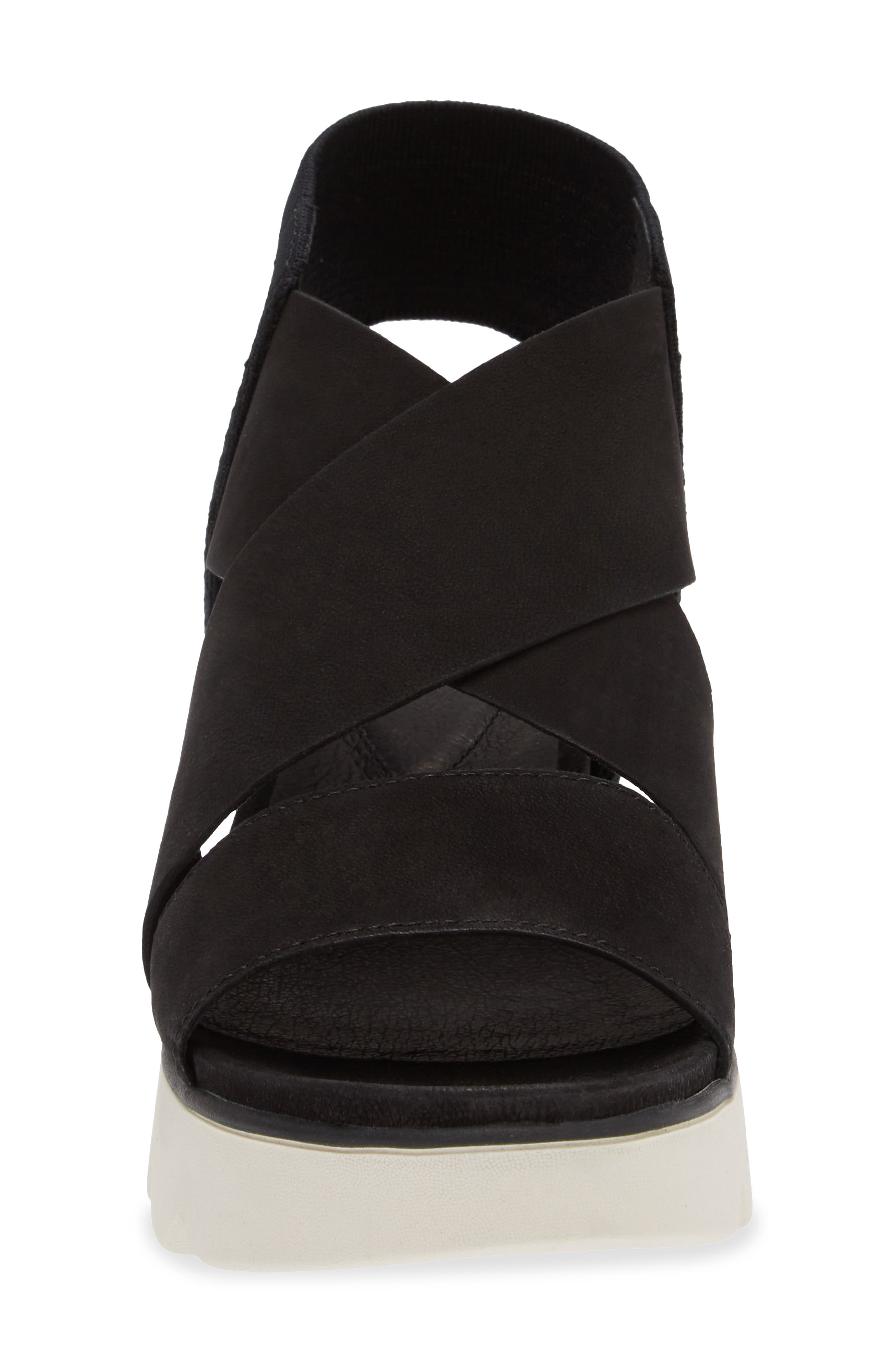 Eileen Fisher Chant Platform Sandal, Alternate, color, Black
