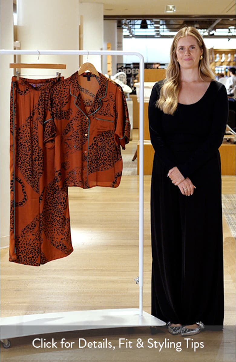 Tiger Print Satin Pajamas, sales video thumbnail