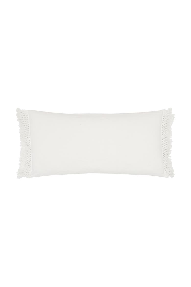 Lavato Enzyme Washed Cotton Decorative Throw Pillow, Main, color, White