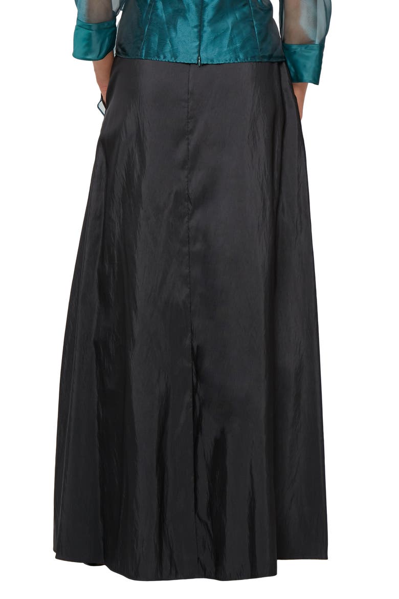 A-Line Taffeta Skirt, Alternate, color, BLACK