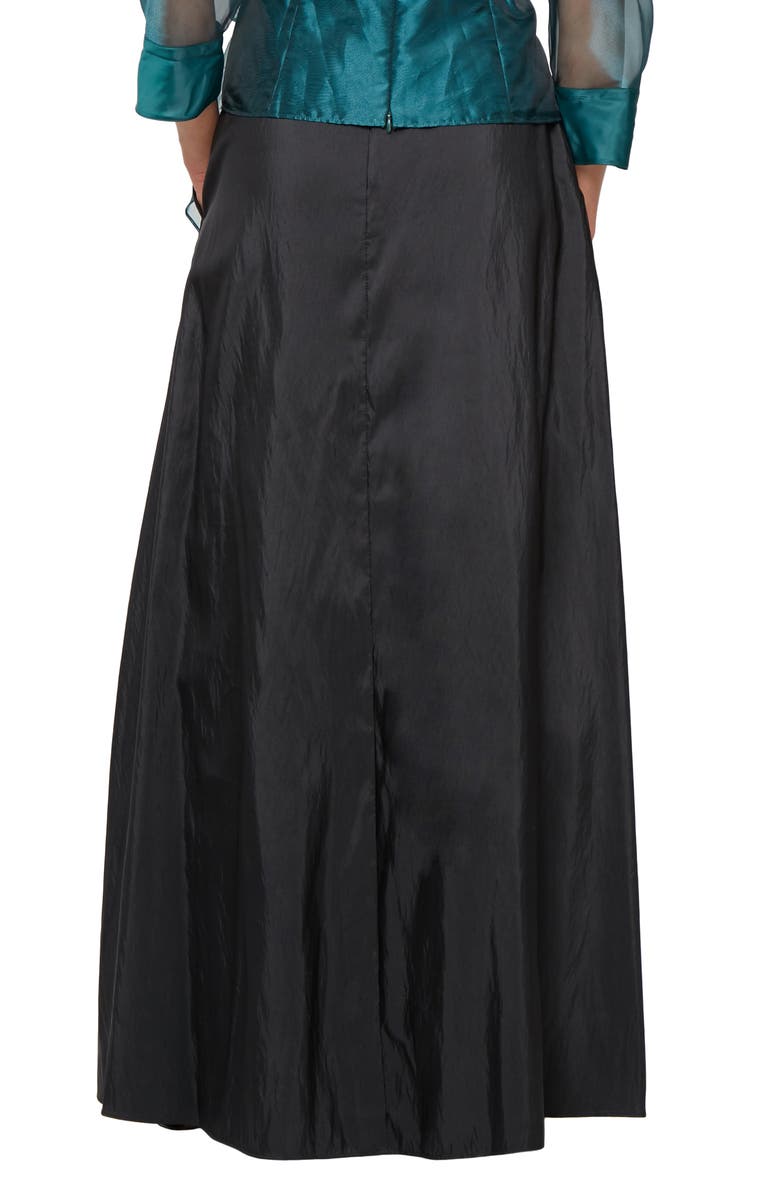 Alex Evenings A-Line Taffeta Skirt, Alternate, color, Black