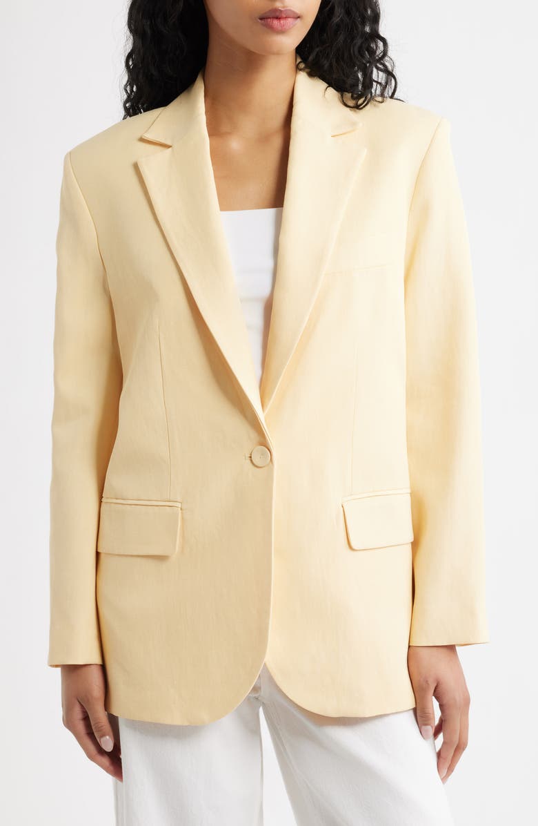 MANGO Americana Martini Jacket, Alternate, color, Yellow