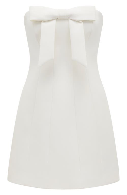 Ever New Harper Bow Detail Strapless Minidress In White