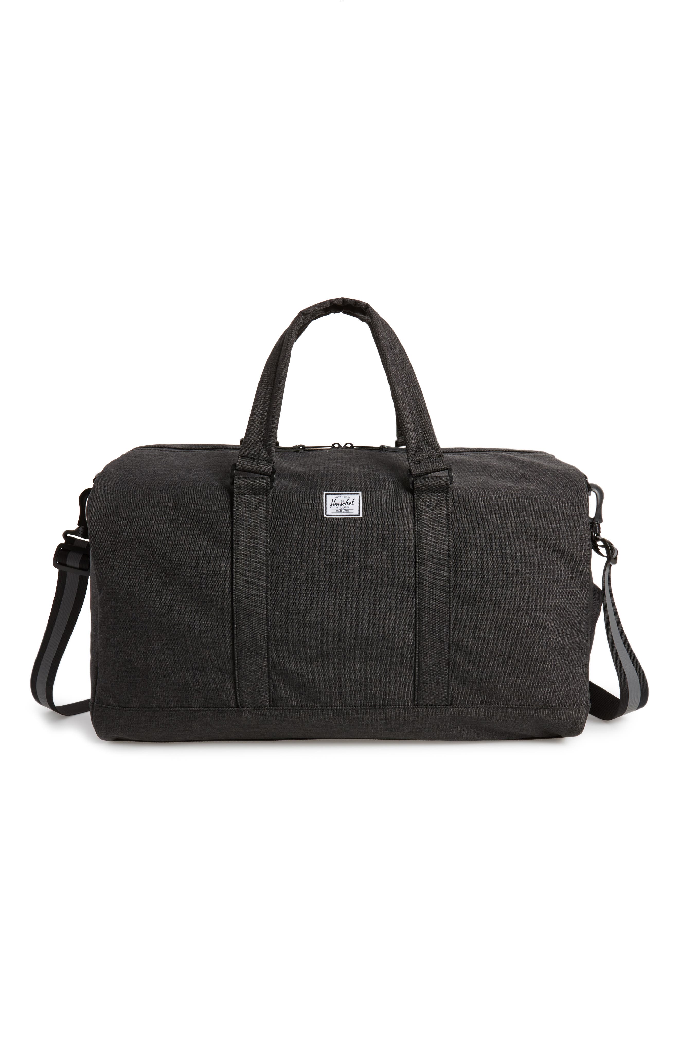 Herschel Supply Co. Novel Reflective Duffel Bag, Main, color, Black Crosshatch/ Reflective