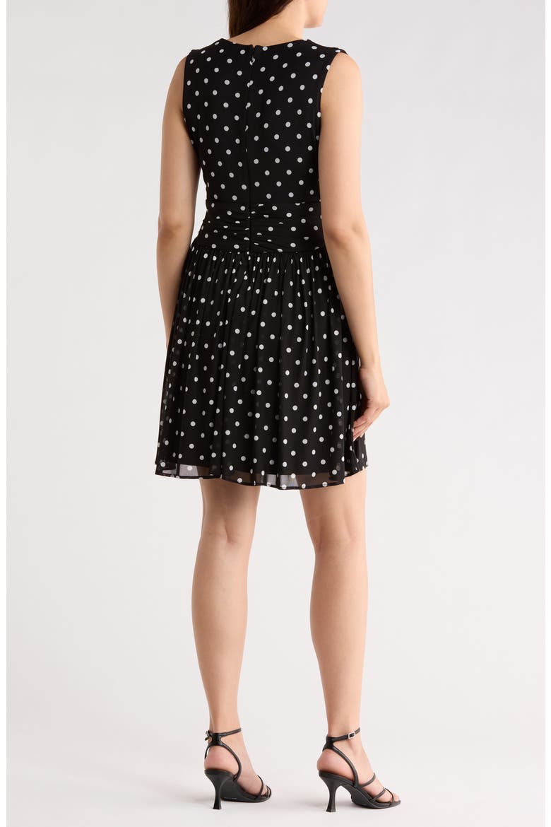 Sleeveless Fit & Flare Dress, Alternate, color, CLASSIC DOT