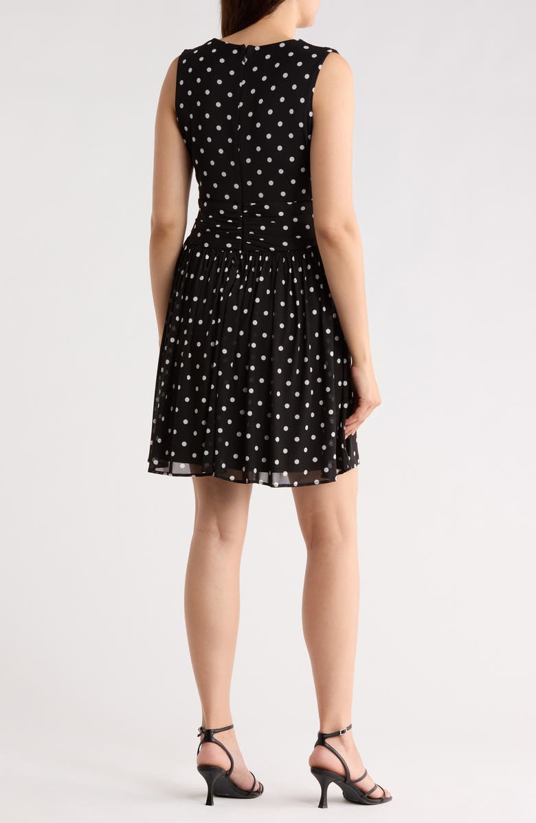 DKNY Sleeveless Fit & Flare Dress, Alternate, color, Classic Dot