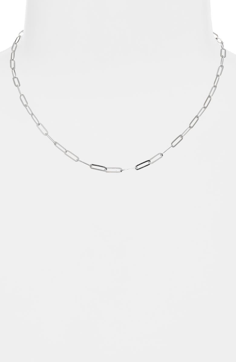 ARGENTO VIVO Paperclip Chain Necklace, Alternate, color,
