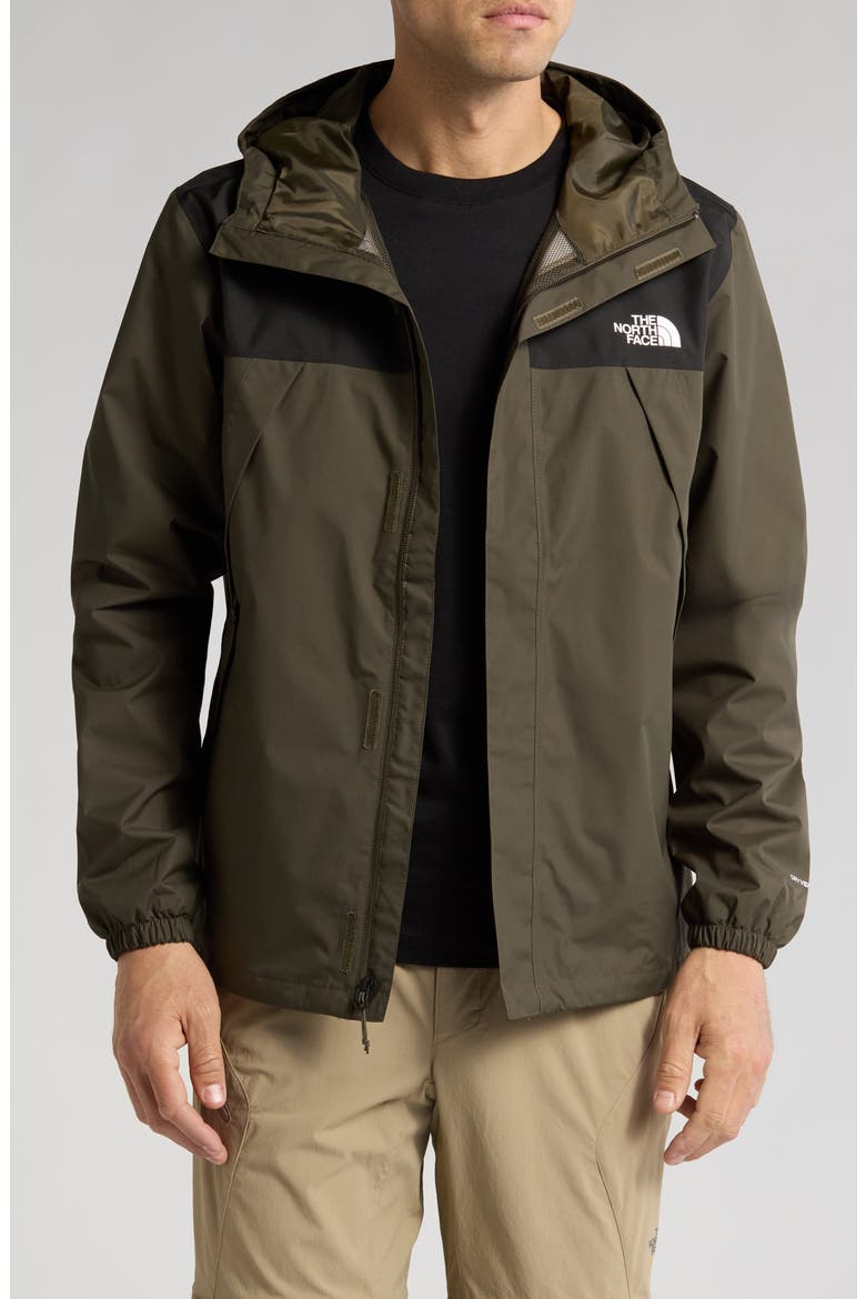 Antora Rain Jacket, Main, color, NEW TAUPE GREEN TNF