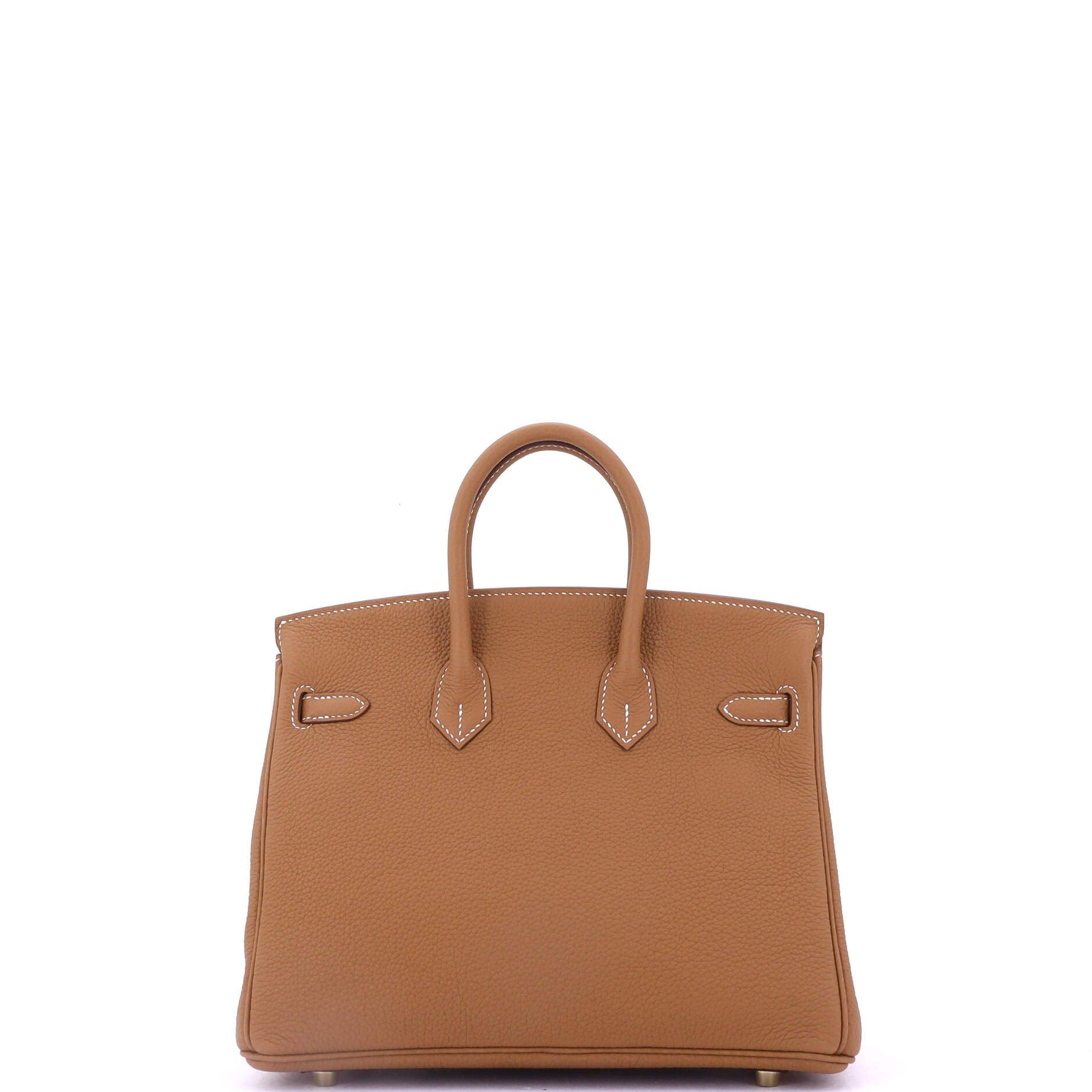 Pre-Owned Hermes Birkin Handbag Brown Togo with Gold Hardware 25, Alternate, color, 