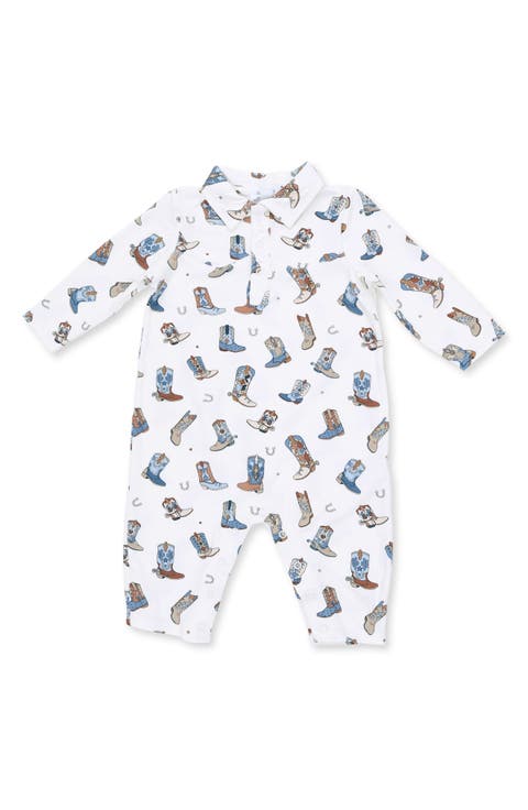Buckaroo Boots Long Sleeve Polo Romper